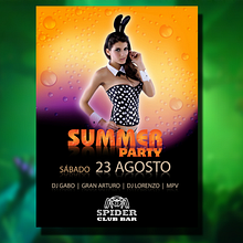 Flyer de evento de Spider Club Bar. Design gráfico projeto de Yoni Moreno - 14.10.2014