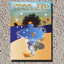 Propuesta de cartel del Carnaval de Las Palmas 2015. Design gráfico projeto de Yoni Moreno - 14.10.2014