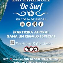 Cartel Experiencia de Surf Estoril. Web Design projeto de Jose Cañete Campin - 15.10.2014