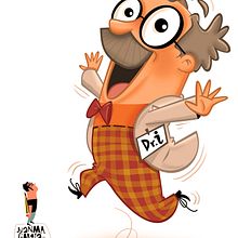 Dr.I creador (mascota) de iseguros.com. Un progetto di Illustrazione tradizionale, Character design, Direzione artistica e Animazione di Juanma García Escobar - 13.10.2014