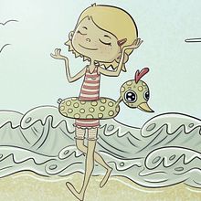 Portada Verano. Character Design, and Traditional illustration project by Sami Garra - 10.16.2014