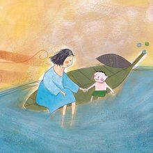 A day at the beach. Children's Book . Ilustrație tradițională de Cristina Gil - 10.16.2018