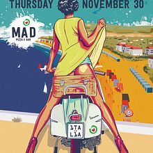 MAD Pizza . Art Direction, Graphic Design, and Traditional illustration project by Juan Arias Benito - 10.20.2014
