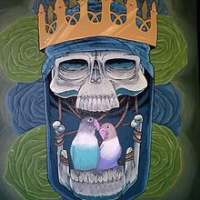 Skull King: Acrilico sobre lienzo.. Un proyecto de Bellas Artes e Ilustración tradicional de Rojo Martínez - 20.10.2014