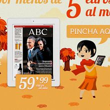 ABC Kiosko y Más: Promoción Otoño. Un progetto di Graphic design, Web design, Illustrazione tradizionale, Direzione artistica e Design di Álex G. Mingorance - 22.11.2013