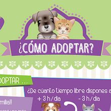 Infografía Cómo adoptar. Un proyecto de Diseño gráfico de Linda Augusto - 20.10.2014