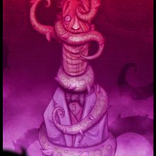 HP Lovecraft. Ilustração tradicional projeto de Jose Samaniego - 21.10.2014