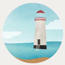 Lighthouses of England. Graphic Design, and Traditional illustration project by Ana Rey - 10.23.2014