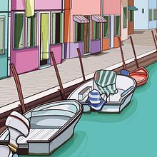 Burano (Italia). Graphic Design, Traditional illustration, L, and scape Architecture project by Srmulas - 10.26.2014