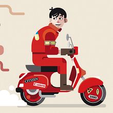 Tetsuo VS Kaneda. Traditional illustration project by Ricardo Polo López - 10.26.2014