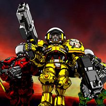 Marines. 3D, Design, and Traditional illustration project by Raúl Ruiz Sánchez - 10.28.2014