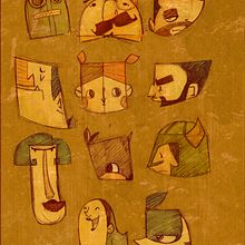 Retro Cartoon . Seni Rupa, Desain Karakter & Ilustrasi tradisional proyek oleh Ayelen Garcia - 10.29.2014