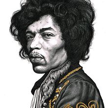 Jimi Hendrix. Un progetto di Belle arti e Illustrazione tradizionale di jan_serra - 01.11.2014