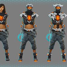 Concept art - speedgirl. Fine Arts, Film, Video, TV, Art Direction, Design, Character Design, and Traditional illustration project by Daniel Catalina - 11.04.2014