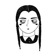 Miércoles Addams. Un projet de Conception de personnages et Illustration traditionnelle de Marta Ángel Ruiz - 04.11.2014