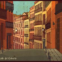 Madrid. Ilustração tradicional projeto de élise ollivier - 05.11.2014