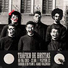 Tráfico de Hostias : Improvisación sonora con sintetizadores analógicos, bajo, guitarra y cajas de ritmos con el grupo Tráfico de Hostias. Sobre la música y los sonidos Furá trabajará los visuales con proyecciones de vídeo.. Eventos, Multimídia, e Música projeto de fura_vae - 31.05.2013