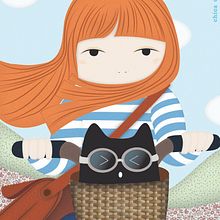 Ilustraciones Chica y gato. Traditional illustration project by chicaconflequillo - 11.29.2014
