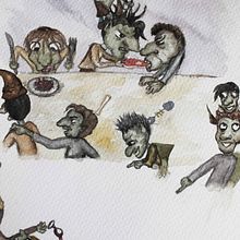 Ilustración para el cuento "el gatito de Dovre" Ein Projekt aus dem Bereich Traditionelle Illustration von Casandra Pina - 09.11.2014