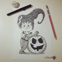 Inktober 2014. Projekt z dziedziny  Sztuki piękne, Projektowanie postaci, Trad, c i jna ilustracja użytkownika Ariadna Reyes - 10.11.2014