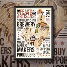 Feast of Artisans. Art Direction, Design, Graphic Design, and Screen Printing project by Vicente Yuste - 11.10.2014