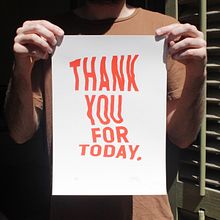 Thank you. Screen Printing, T, and pograph project by Barba - 04.30.2013