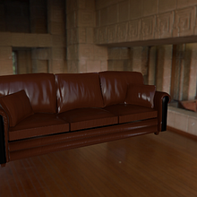 Sofa (low poly). 3D, Design, Interior Design, Furniture Design, Making, and Graphic Design project by Hayk Gasparyan - 11.14.2014