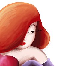 Jessica Rabbit . % Paula Benítez tarafından hazırlanan Geleneksel illüstrasyon projesi - 11.14.2014