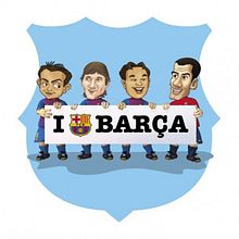 Barça toons (FC Barcelona cartoons). Een project van  Br, ing en identiteit,  Ontwerp y Grafisch ontwerp van Ciscu Design - 14.11.2014