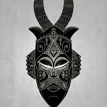Masks, sacred scarab and Ornate spirituality. Fine Arts, and Traditional illustration project by Barruf Art - 11.16.2014