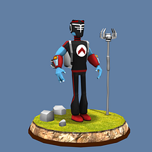 LOW POLY GAME CHARACTER. 3D project by Alejandro Landero Fernández - 11.07.2014
