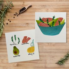 Mediterranean Salads. Graphic Design, and Traditional illustration project by Ana Rey - 11.18.2014