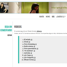 Videos, de la TV, formativos sobre el iPhone. Un proyecto de Multimedia de María Díaz-Llanos Lecuona - 19.11.2014