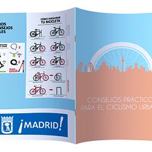 Folleto "Consejos Prácticos para el ciclismo urbano de Madrid". Un proyecto de Diseño editorial y Diseño gráfico de Javier Darío García Fernández - 21.11.2014