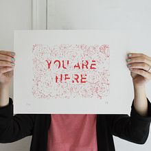 You are here. Screen Printing project by Barba - 04.30.2014