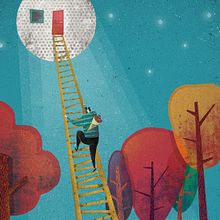 Love on the moon. Un progetto di Design editoriale, Graphic design e Illustrazione tradizionale di David van der Veen - 22.11.2014