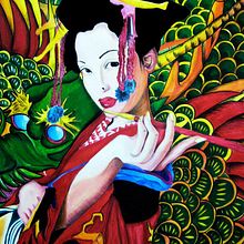 GEISHA. Traditional illustration project by LESLY MARCOS SAAVEDRA - 11.24.2014