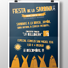 Cartel Fiesta de la Sardina II. Graphic Design project by Silvia Gonzalo Gil - 11.24.2014