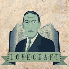 H.P. Lovecraft. Projekt z dziedziny Trad, c i jna ilustracja użytkownika Lucas Alves - 07.04.2015