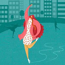 Ice skating. Un progetto di Graphic design e Illustrazione tradizionale di David van der Veen - 26.11.2014