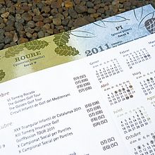 Calendario de competiciones Golf Montanyà.. Un progetto di Direzione artistica, Design, Illustrazione tradizionale e Graphic design di Eduard Blanch Rodríguez - 27.11.2014