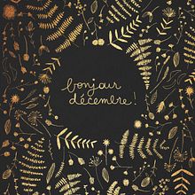 December gold foil poster. Un proyecto de Diseño gráfico e Ilustración tradicional de Nathalie Ouederni - 02.12.2014