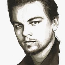 Portrait of Leonardo DiCaprio Ein Projekt aus dem Bereich Traditionelle Illustration von Mentiradeloro Esther Cuesta - 06.12.2014