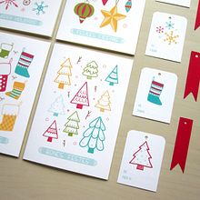 Colección - Tarjetas Navideñas. Un proyecto de Diseño de producto e Ilustración tradicional de Alejandra Morenilla - 08.12.2014