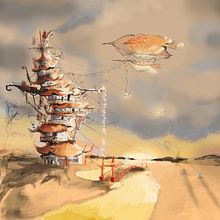 Steampunk Japan. Traditional illustration project by Pedro González López - 12.04.2014