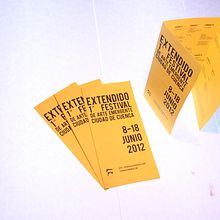 Diseño carteles y triptico para Extendido I Festival de arte emergente ciudad de Cuenca. Graphic Design project by Jesús Massó - 05.03.2012