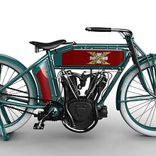 Excelsior Motorcycle 3D Model. Projekt z dziedziny 3D użytkownika Enrique Matías Gómez - 13.12.2014