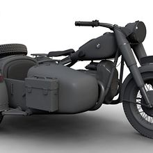 BMW R/71 3D Model. Projekt z dziedziny 3D i Design użytkownika Enrique Matías Gómez - 14.12.2014