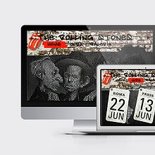 Site gira Rolling Stones. Un progetto di Design, Graphic design e Web design di Paloma Alcázar Morán - 18.05.2014
