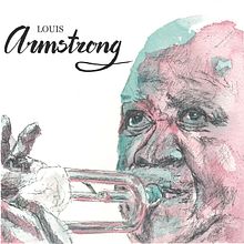 Louis Armstrong. Calligraph, Design, and Traditional illustration project by Javier Peña Martínez - 12.15.2014